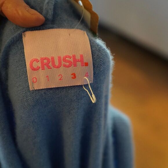 Crush 100% Cashmere Pullover Hoodie Rainbow‎ Wave Size Large Oversized NWT $368 - Picture 5 of 8